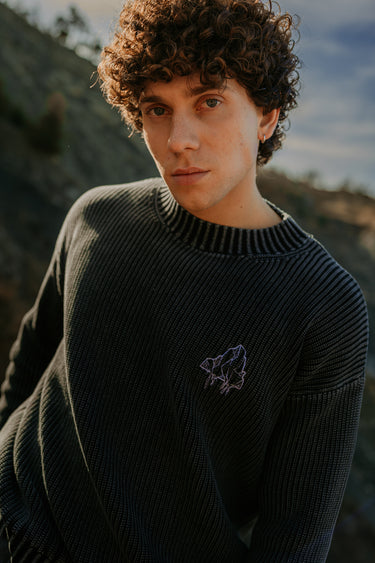 HIELO KNIT PULLOVER WASHED BLACK