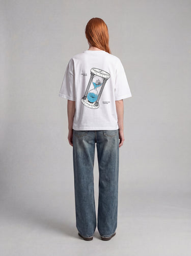 ANNIVERSARY HOURGLASS HEAVY BOXY TEE WHITE