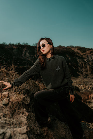 HIELO KNIT PULLOVER WASHED BLACK