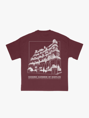 BABYLON TEE BURGUNDY